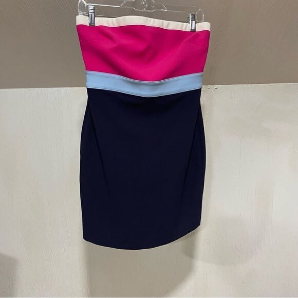 Revolve Likely Marena Tube Mini Strapless Bodycon Dress in Pink Navy Colorblock - Picture 7 of 13